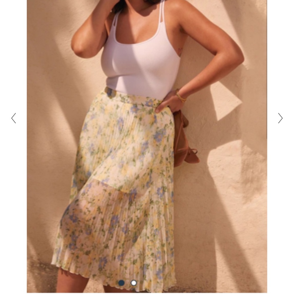 Abercrombie and Fitch Floral Midi Skirt